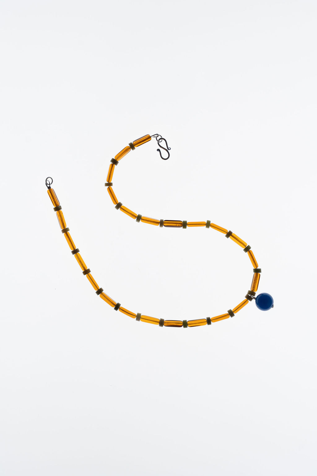 Czech glass & Lapis Necklace