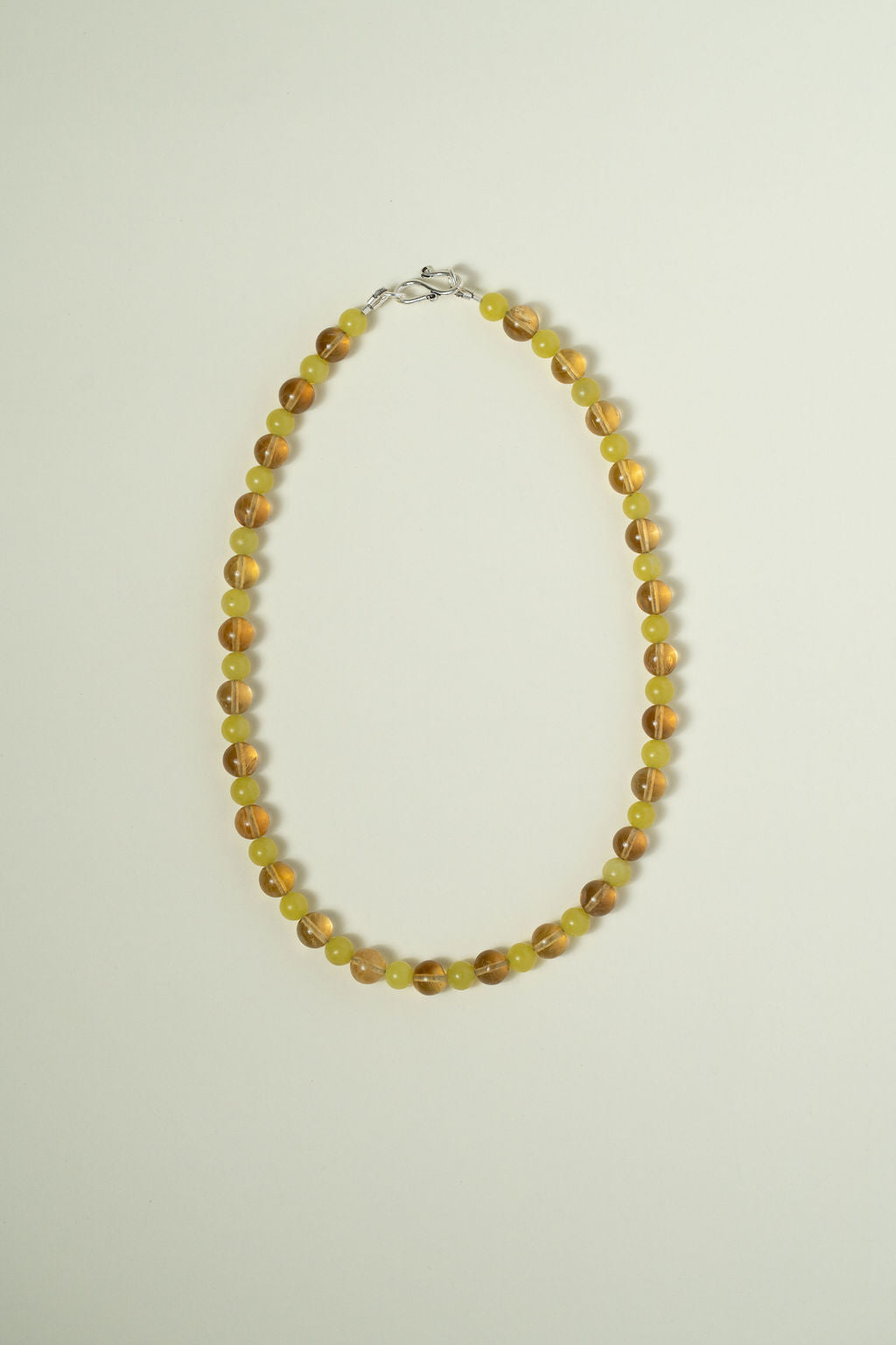 Olive Jade & Citrine Necklace