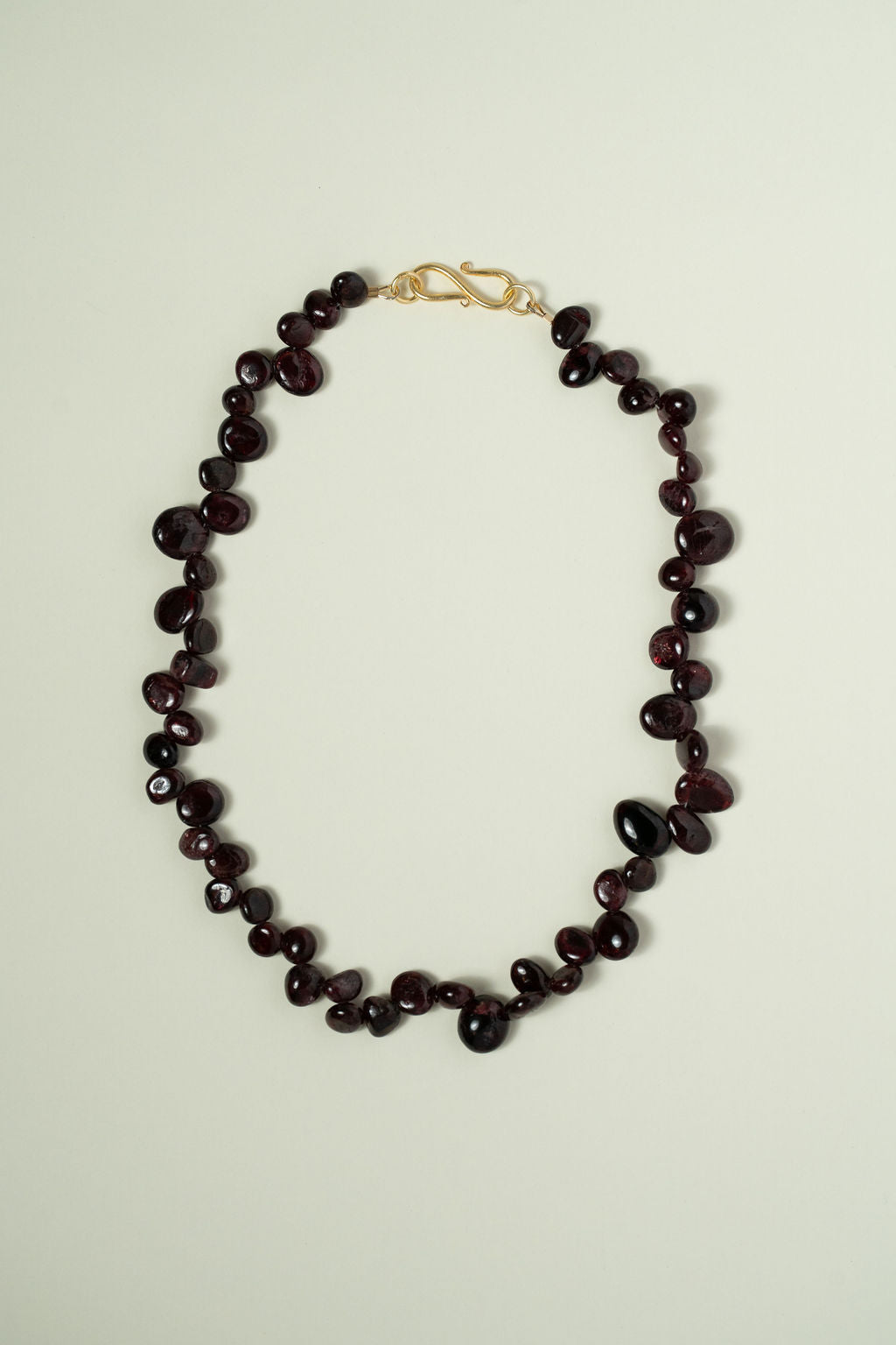 Garnet Pebble Necklace