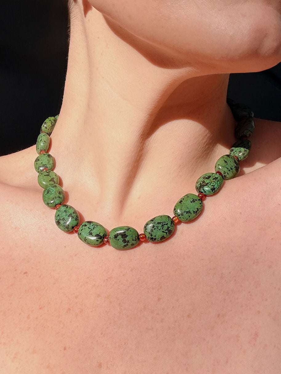 Turquoise & Garnet Necklace