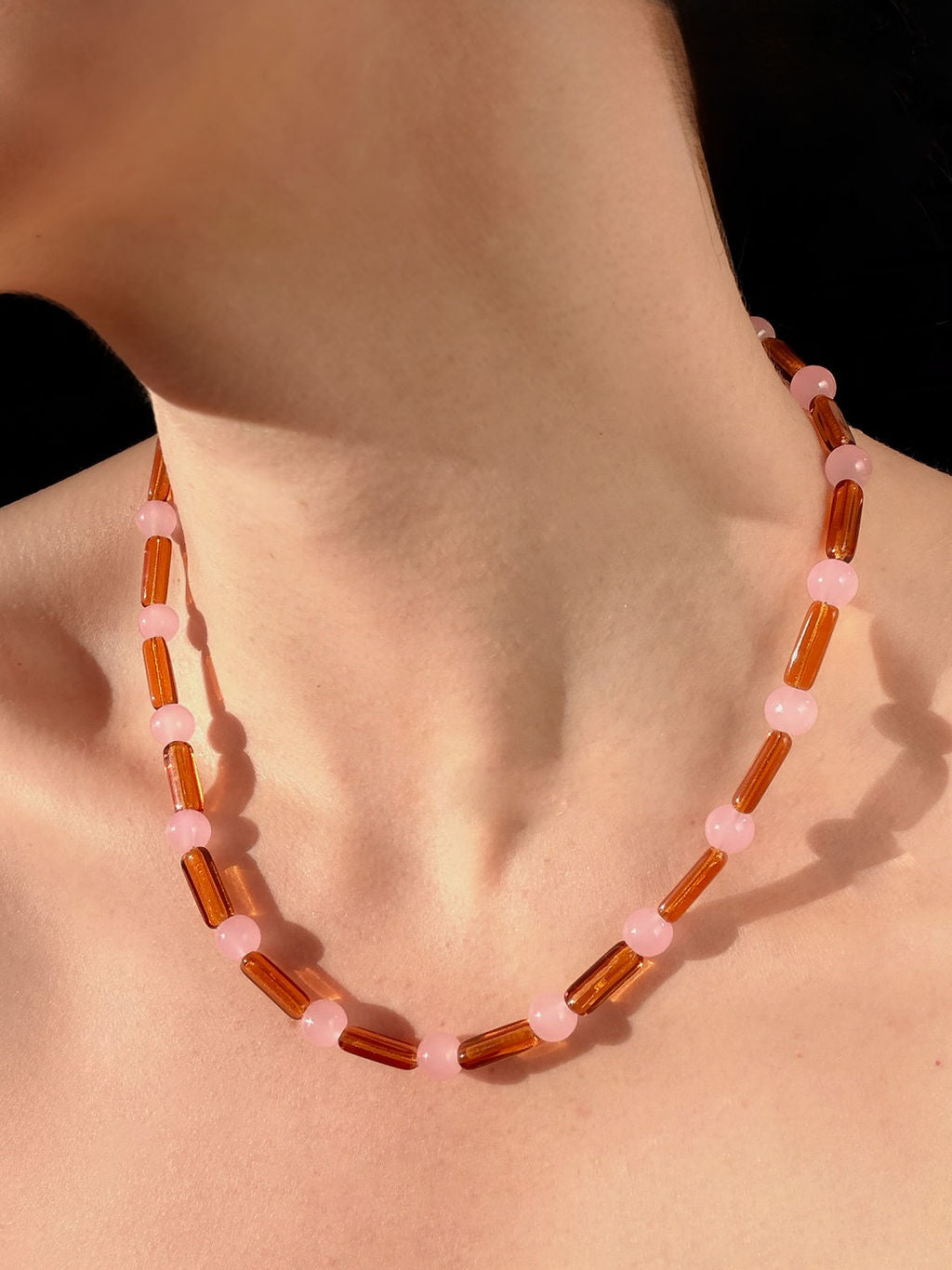 Purple & Czech Glass Necklace