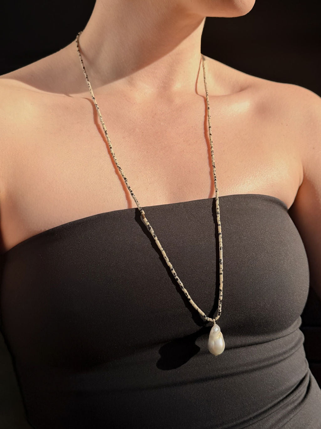 Jasper & Baroque Pearl Necklace