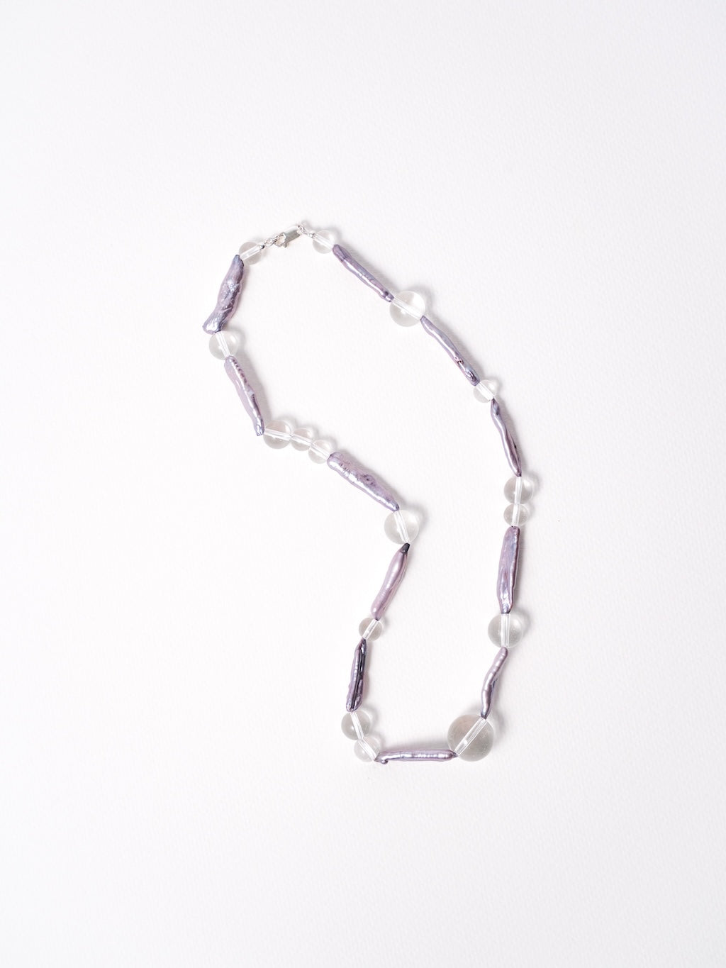 Purple Biwa Pearl Necklace