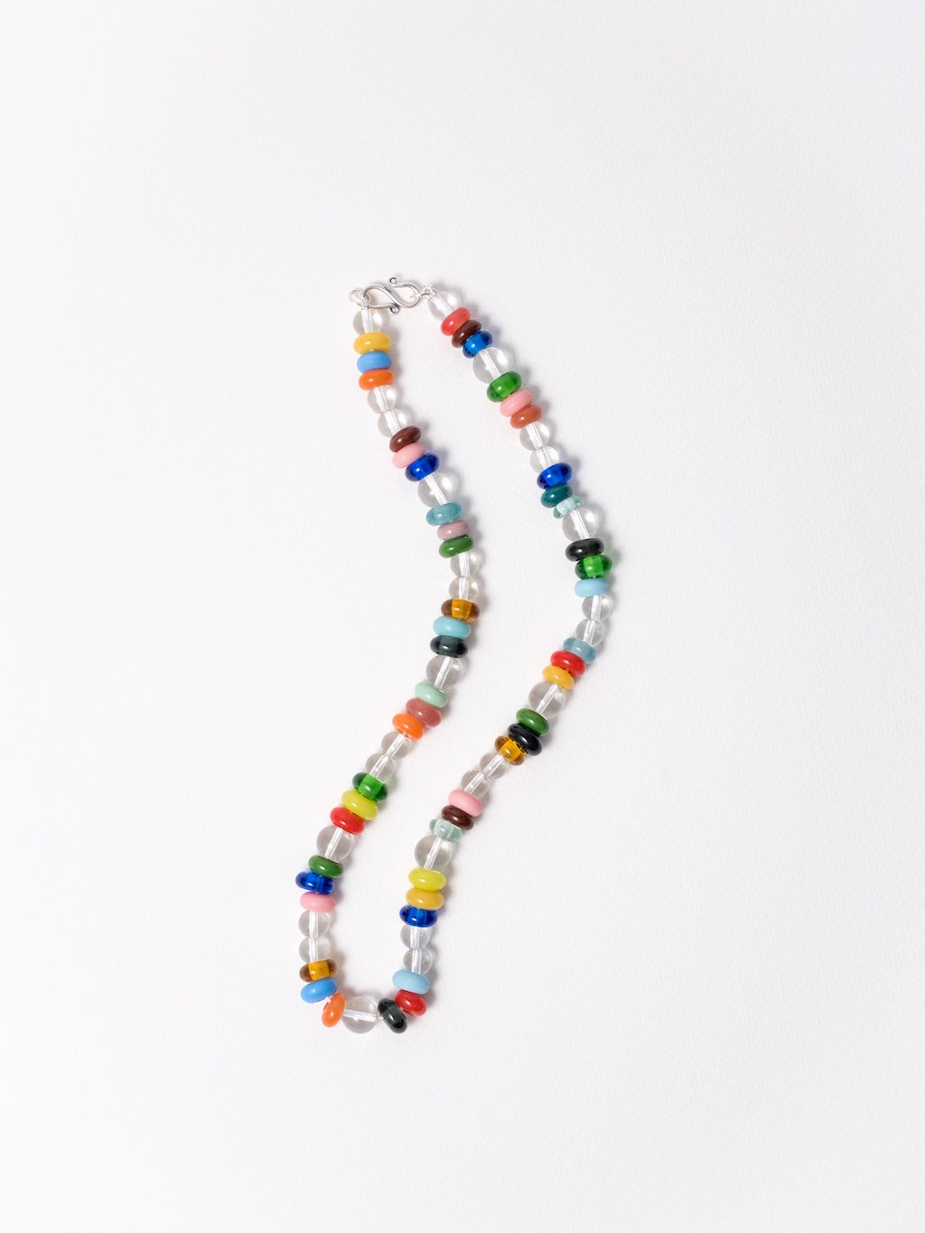 Recycled Rainbow & Clear Necklace