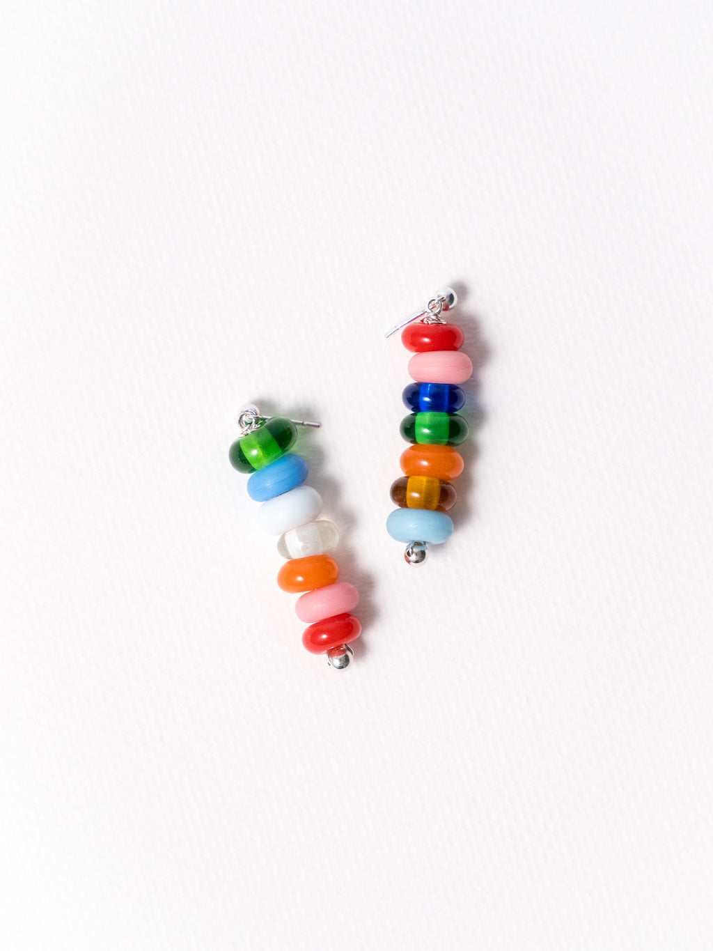 Recycled Rainbow Drop Earrings
