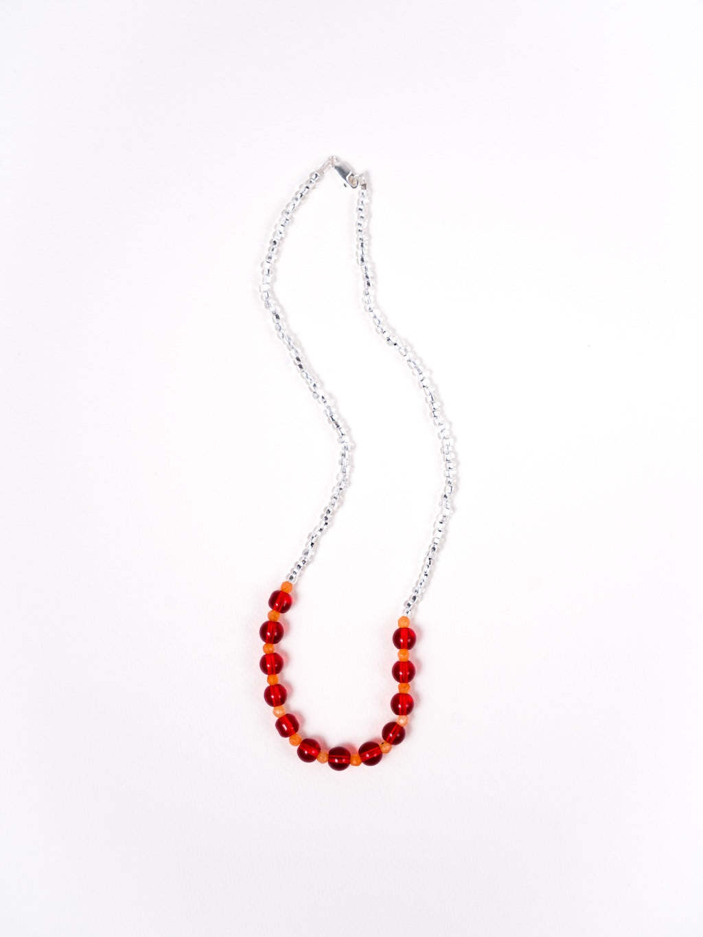 Orange Jade & Red Necklace