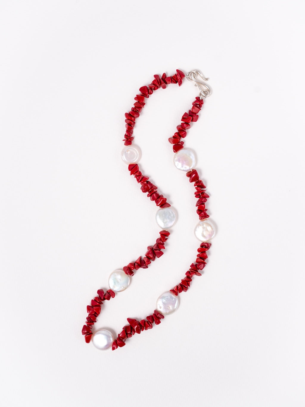 Red Coral & Pearl Necklace