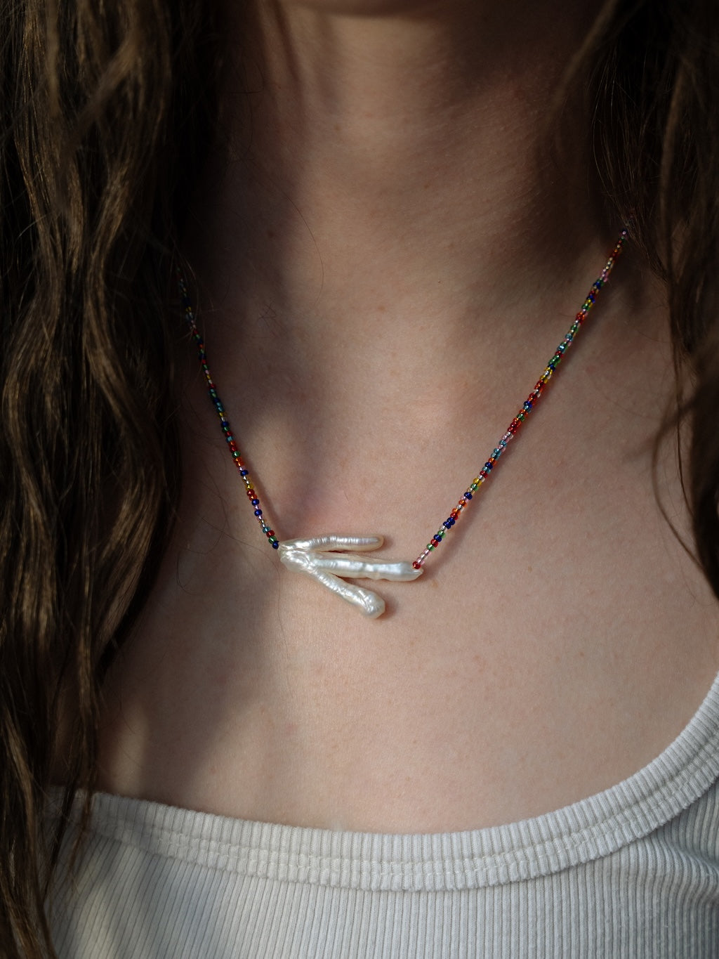 Czech Keshi Pearl Necklace