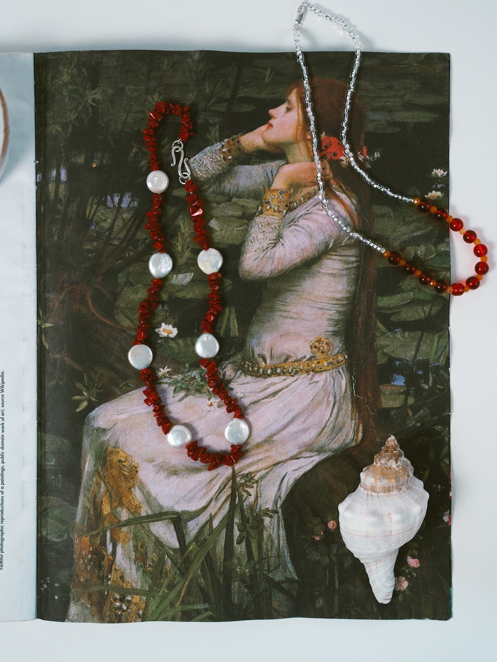 Red Coral & Pearl Necklace