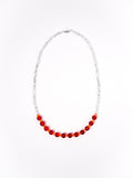 Orange Jade & Red Necklace