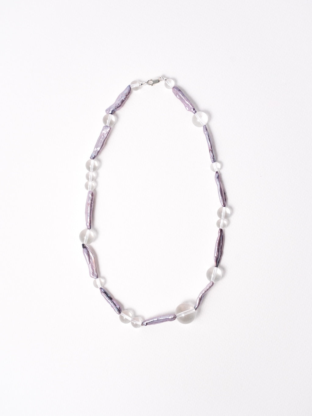Purple Biwa Pearl Necklace