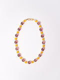 Yellow Agate & Pink Necklace