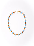 Cornflower & Coffee Necklace