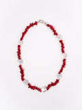 Red Coral & Pearl Necklace