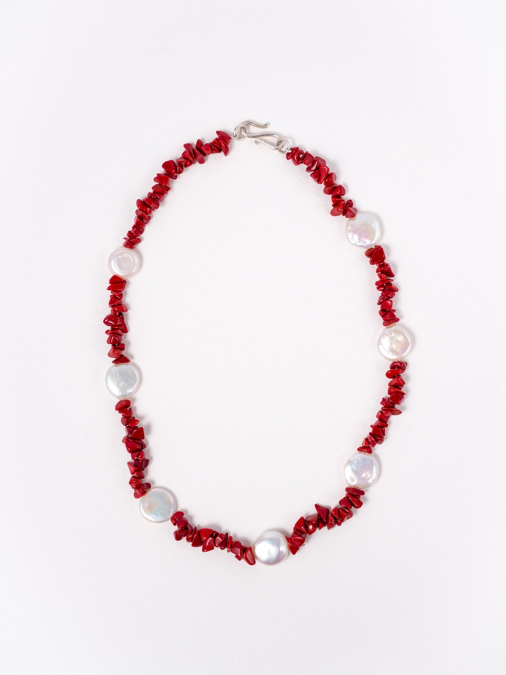 Red Coral & Pearl Necklace