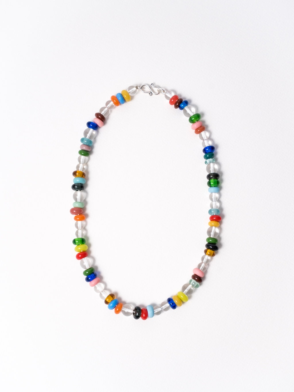 Recycled Rainbow & Clear Necklace